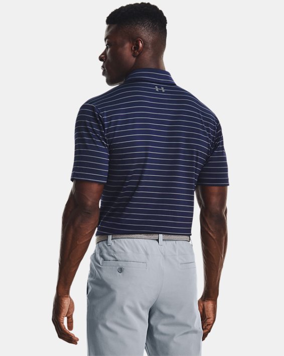 Men's UA Playoff Polo Core Stripe in Blue image number 1
